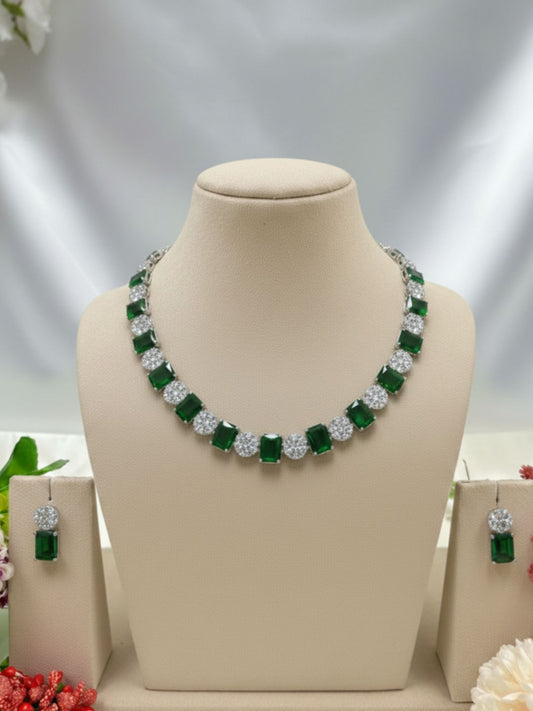 HAMSA AMERICAN DIAMOND NECKLACE SET