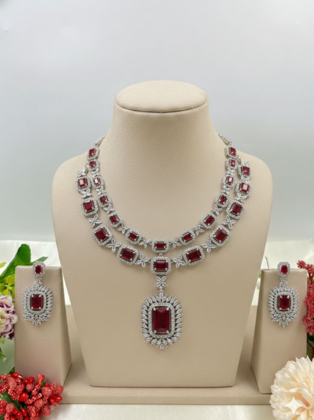 ZIA AMERICAN DIAMOND NECKLACE SET