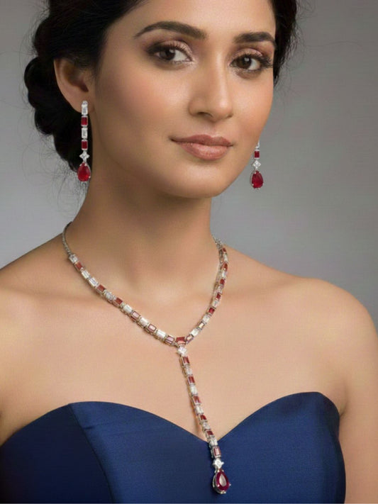RUHI AMERICAN DIAMOND NECKLACE SET