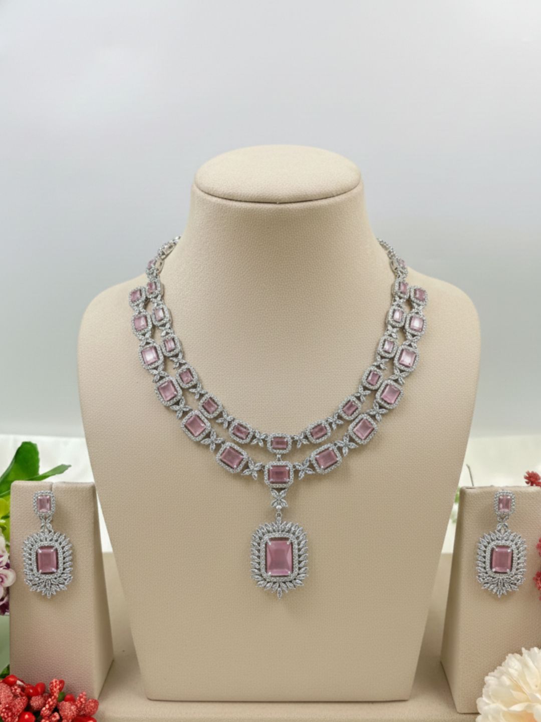 ZIA AMERICAN DIAMOND NECKLACE SET