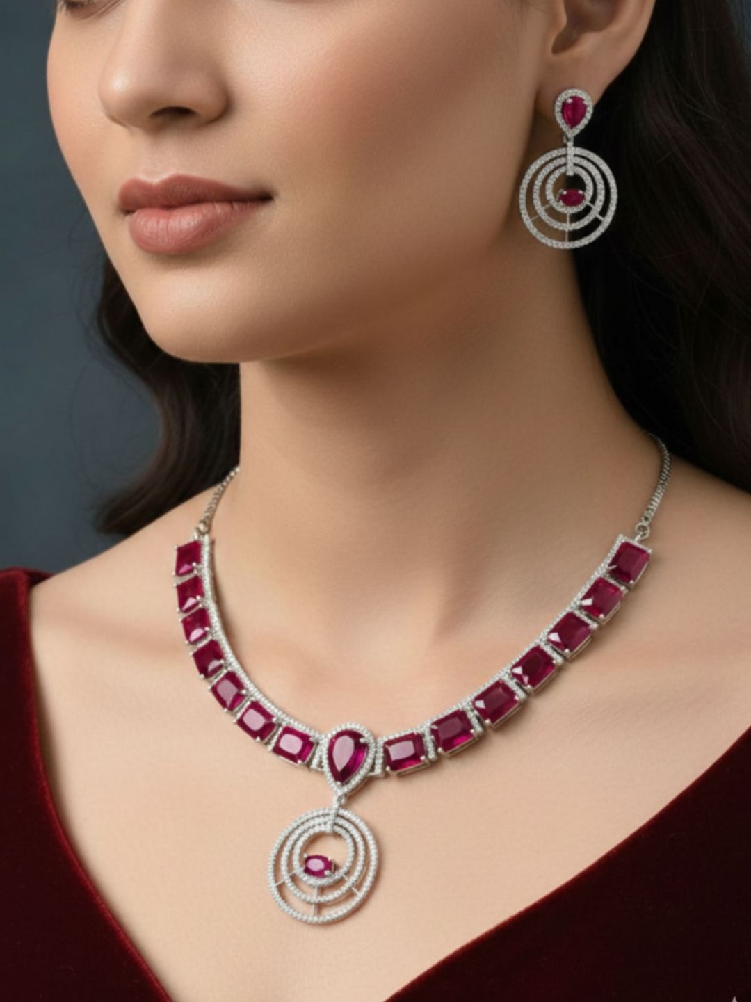 SUHANI AMERICAN DIAMOND NECKLACE SET