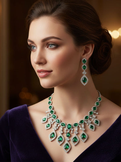 SCARLET LUXURY DROP JEWELLERY SET