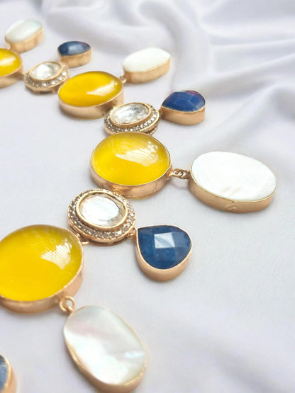 SOBHANA YELLOW STONE NECKLACE SET
