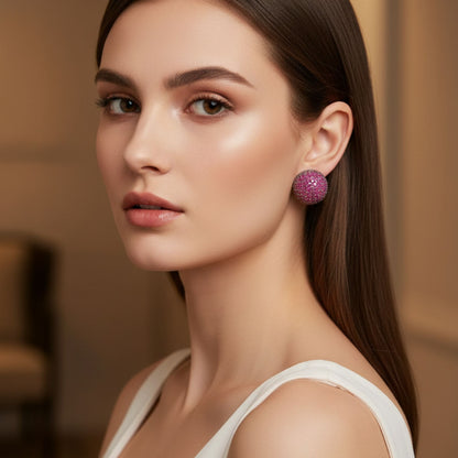 OCTRA PINK ZIRCONIA STUDS