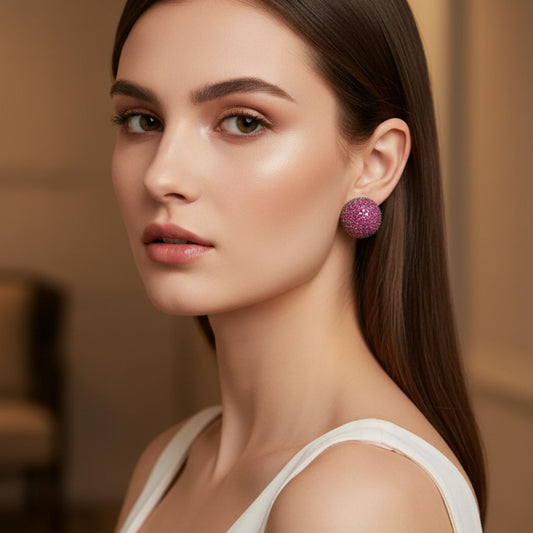 OCTRA PINK ZIRCONIA STUDS