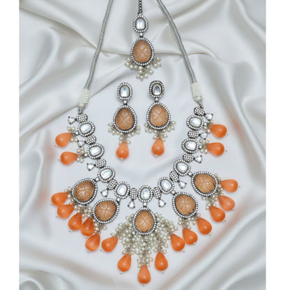 AANYA CARNELIAN KUNDAN JEWELLERY SET