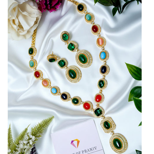 SABYASACHI INSPIRED MULTICOLOR NECKLACE SET