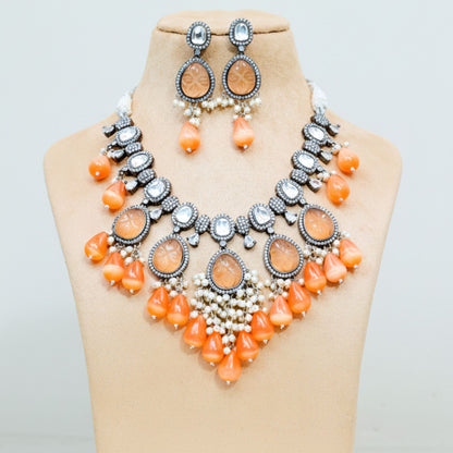 AANYA CARNELIAN KUNDAN JEWELLERY SET
