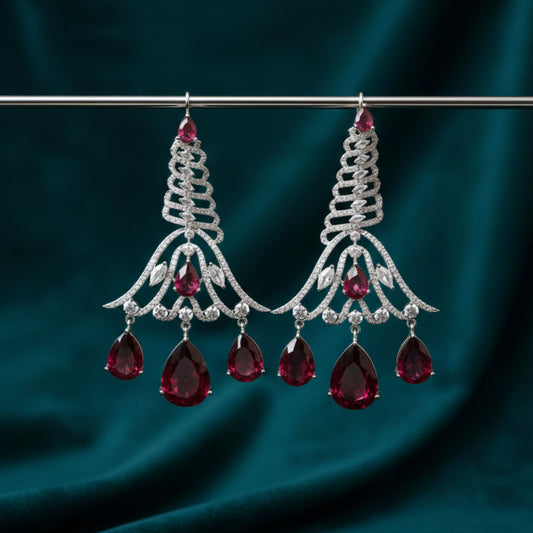 MELINA RUBY ZIRCONIA DANGLERS