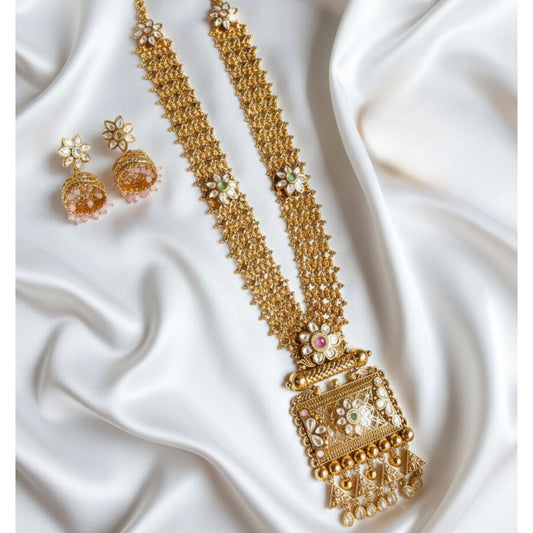 NAZNEEN GOLD RAJWADI SET