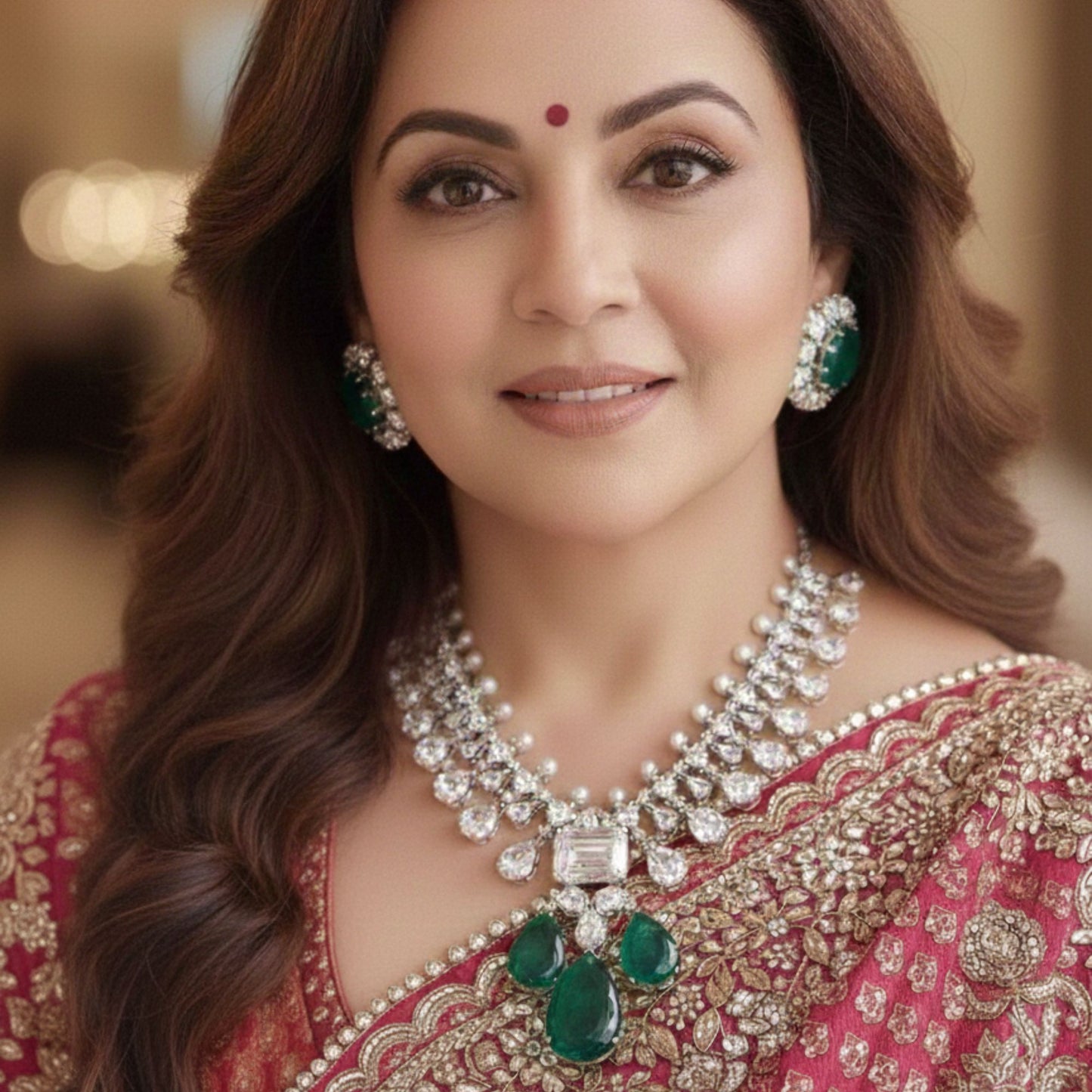 EXCLUSIVE AMERICAN DIAMOND JEWELLERY SET