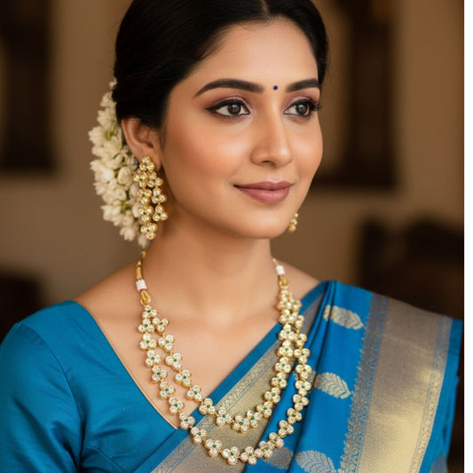 SWAPNESHWARI GOLD KUNDAN JEWELLERY SET