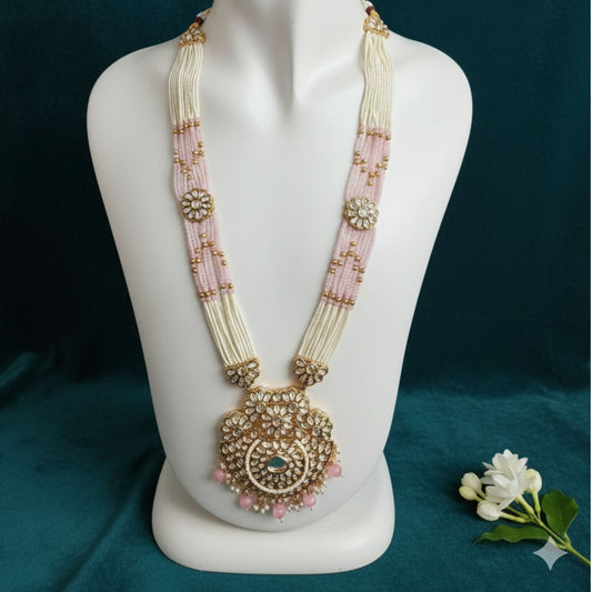 NAZREEN PINK KUNDAN JEWELLERY SET