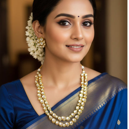 RAJESHWARI GOLD KUNDAN JEWELLERY SET