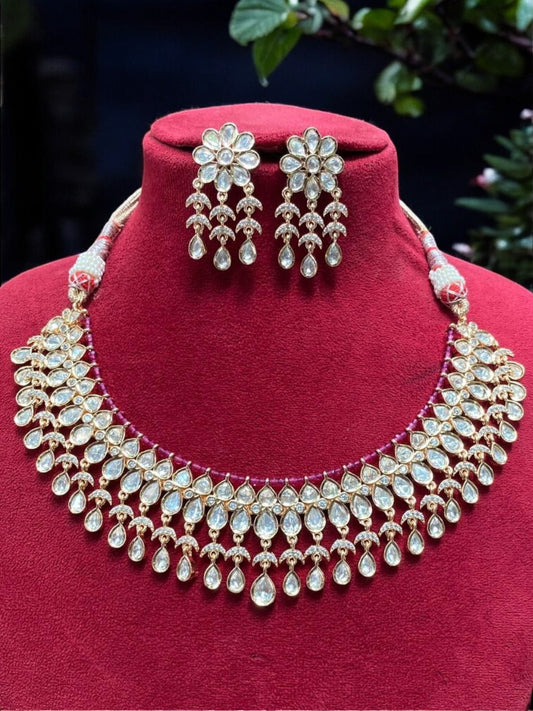 ETHEREAL TEARDROP KUNDAN JEWELLERY SET
